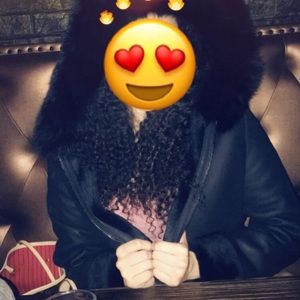 Real sheepskin blue duck winter coat